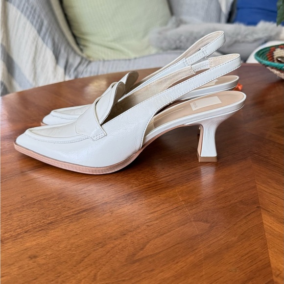 Dolce Vita Women's Cream Slingback Loafers - Picture 4 of 5